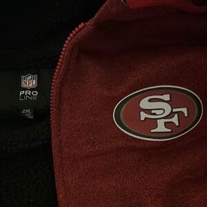 Proline NFL 49ers thick zip up hooded sweater 2XL